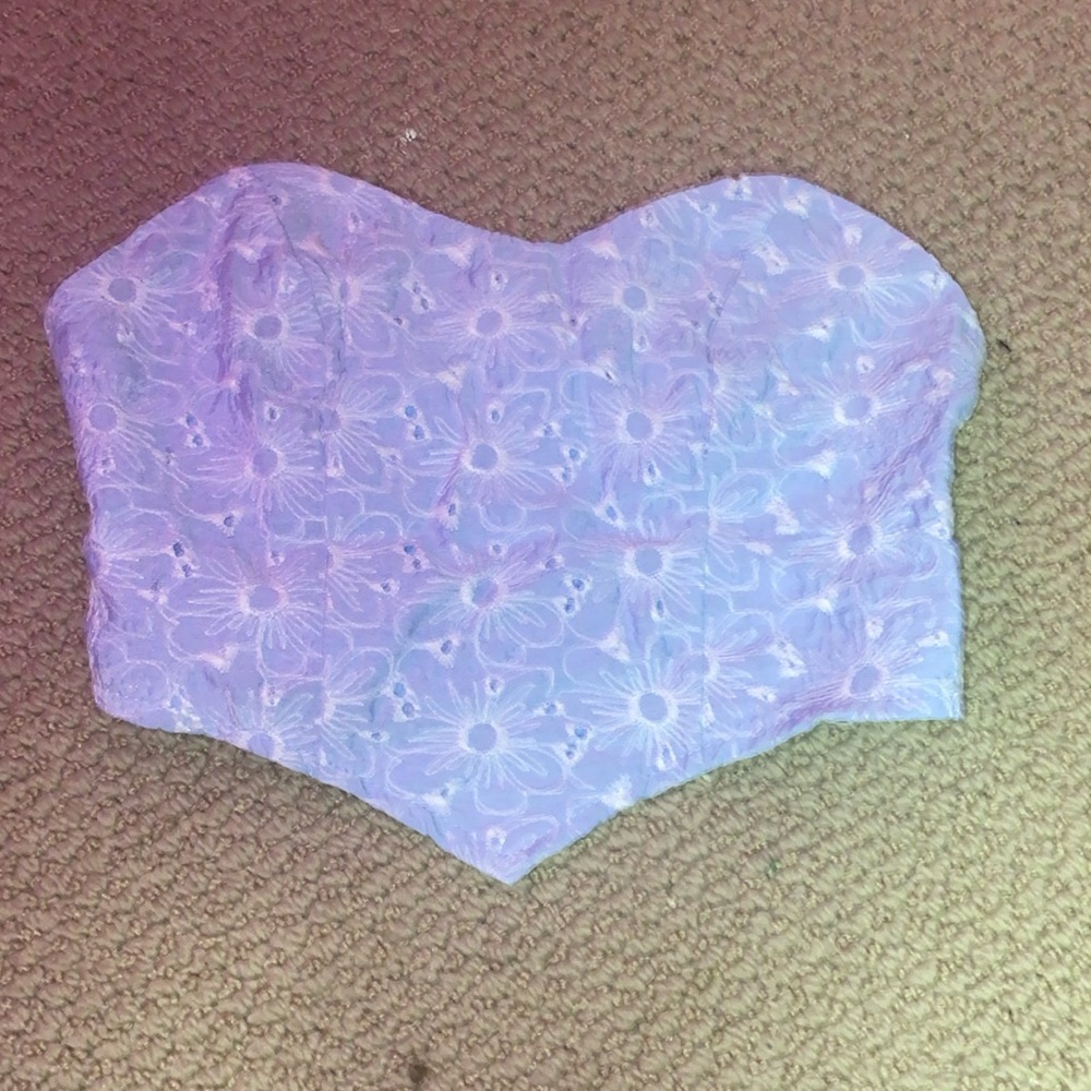 blue shaped crop top